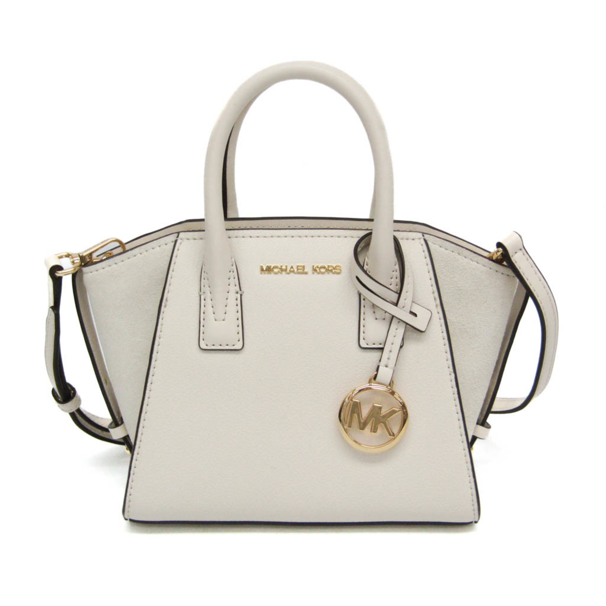 Michael Kors Avril 35f4g4vc0l Women's Leather Handbag,Shoulder Bag Off-White